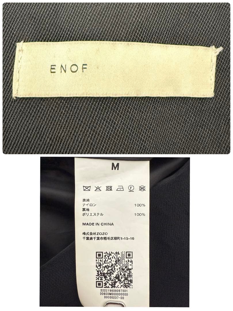 ENOF twill slit jacket ブラック M