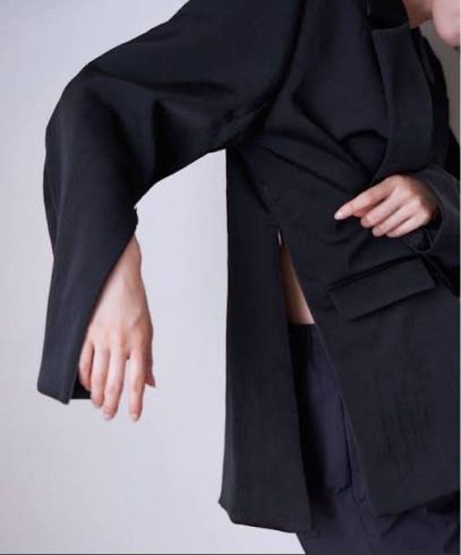 ENOF twill slit jacket ブラック M