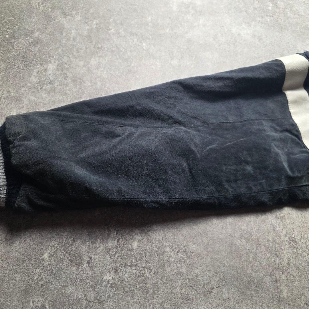 入手困難NFLロサンゼルスチャージャーズスウェードレザージャケットスタジャン短丈