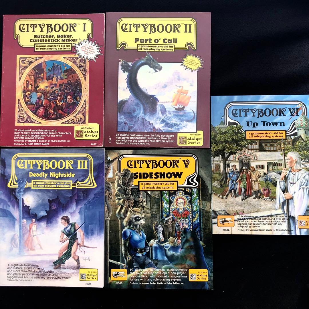 「Citybook（RPGシティブック）」【5冊】Flying Buffalo