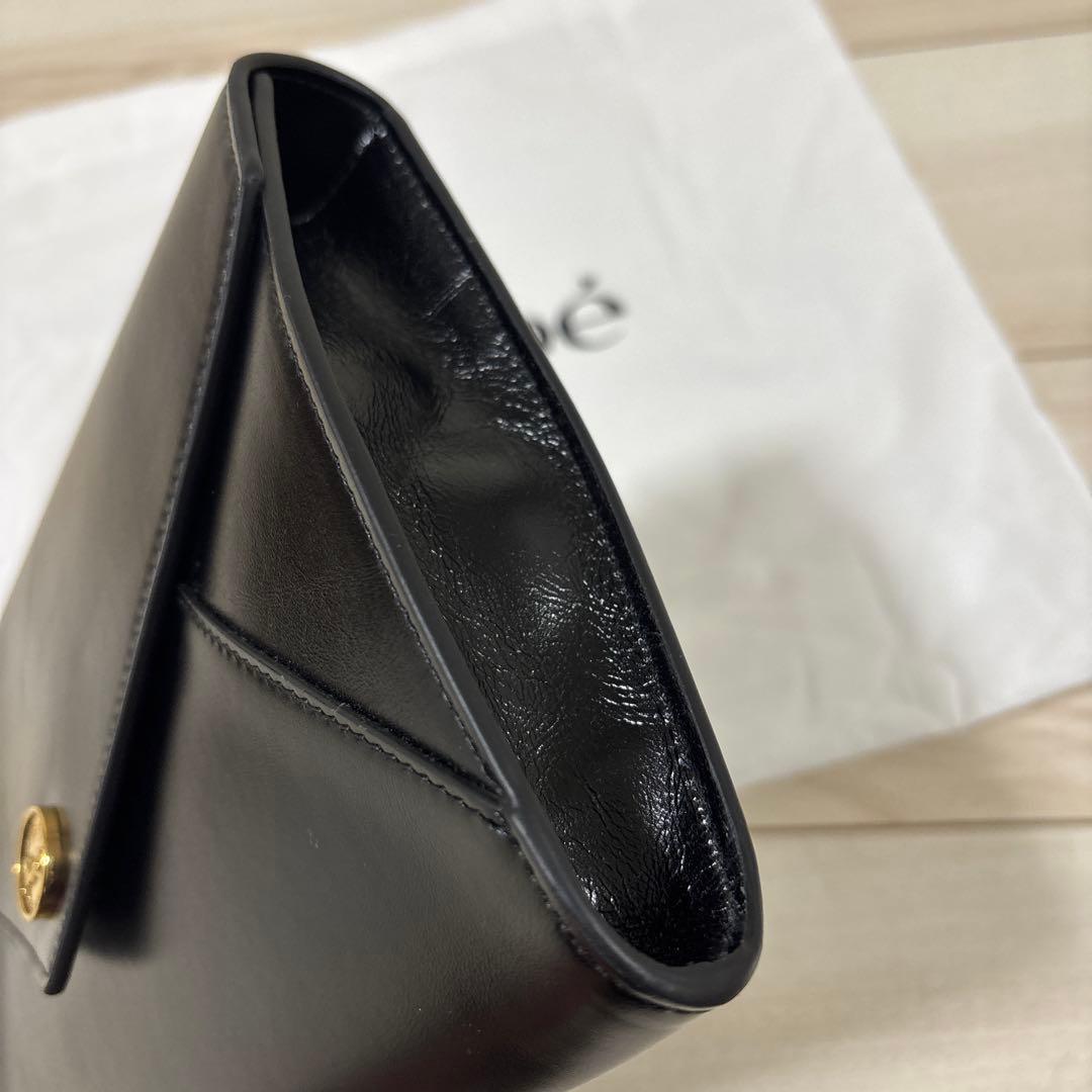 現*m様 Chloe（クロエ） クラッチバッグ美品 エンベロープ 黒レザー