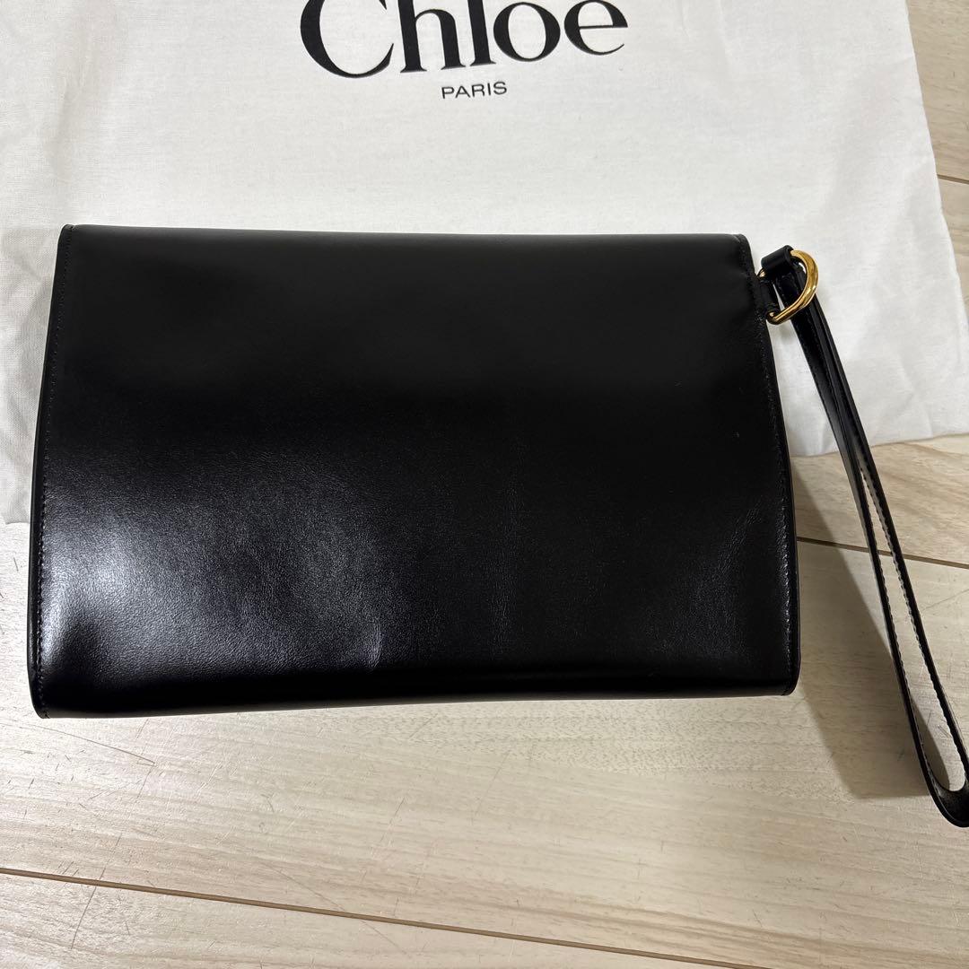 現*m様 Chloe（クロエ） クラッチバッグ美品 エンベロープ 黒レザー