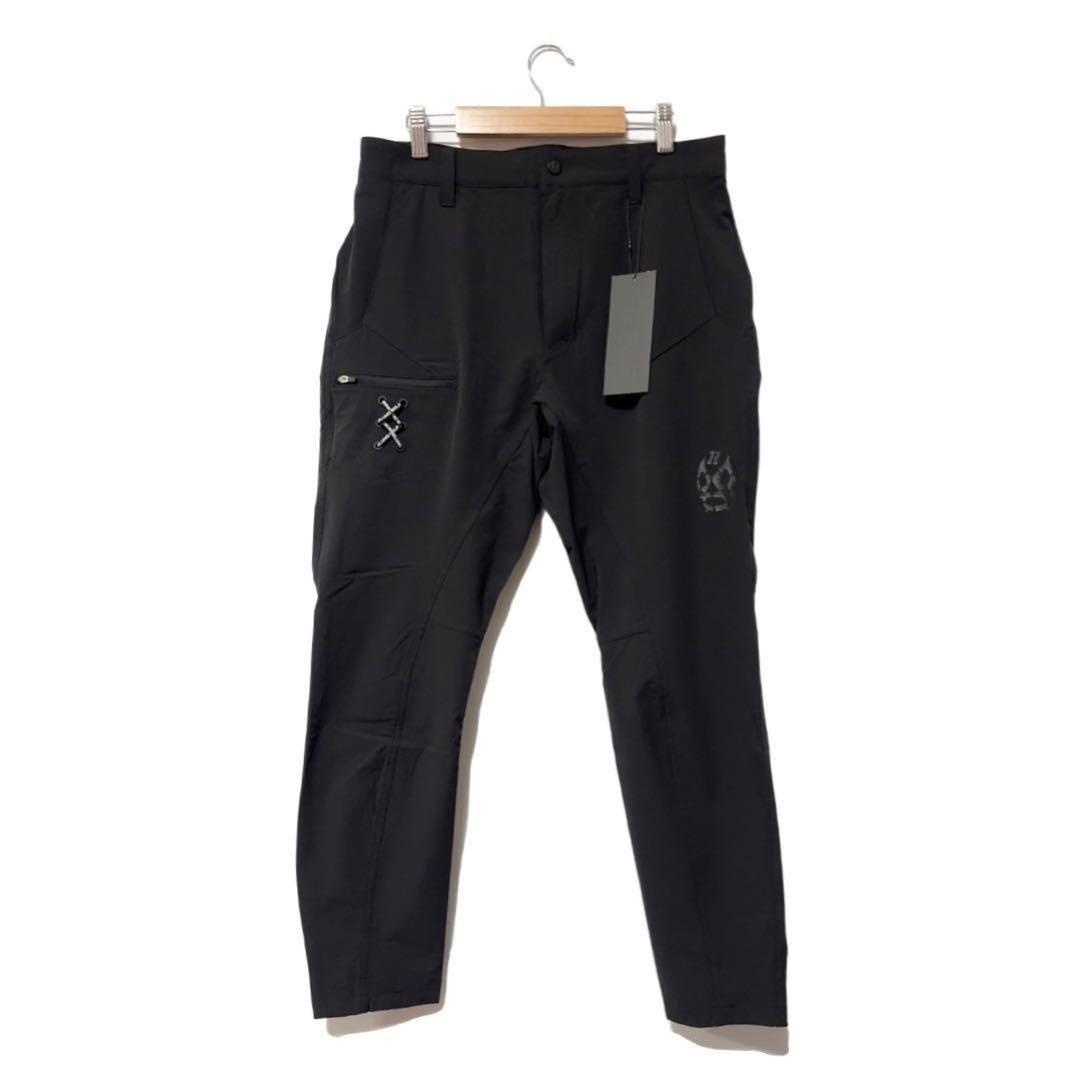 新品 ラッセルノ ゴルフ ストレッチ カーゴ ロングパンツ ブラック L 5