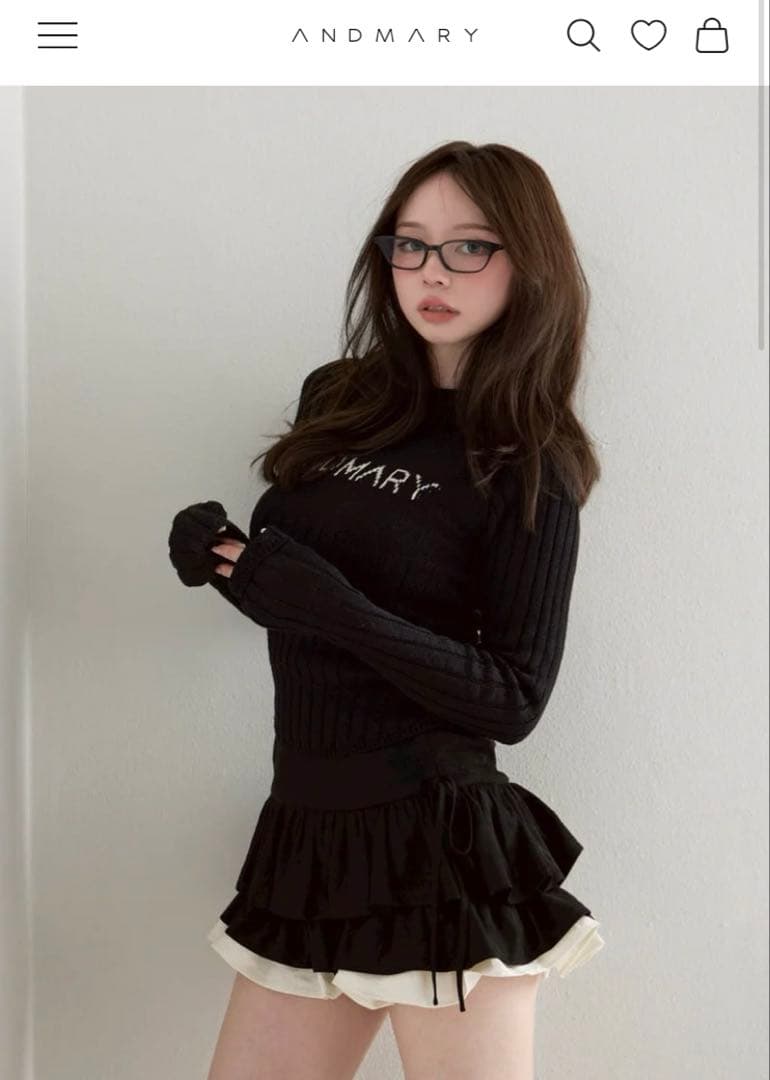 スカート andmary Mel gather skirt M