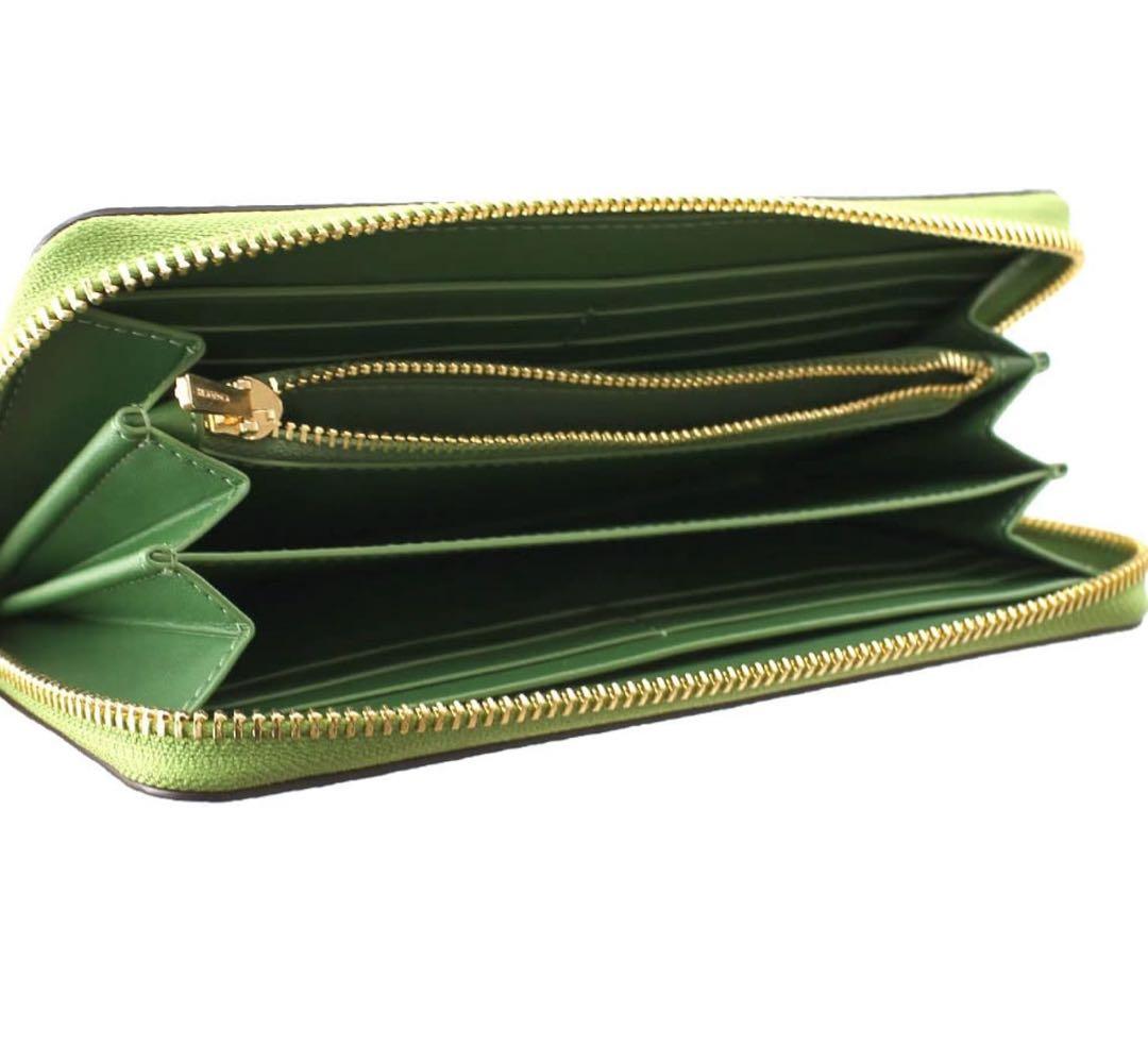 COACH グリーン 長財布　c4452