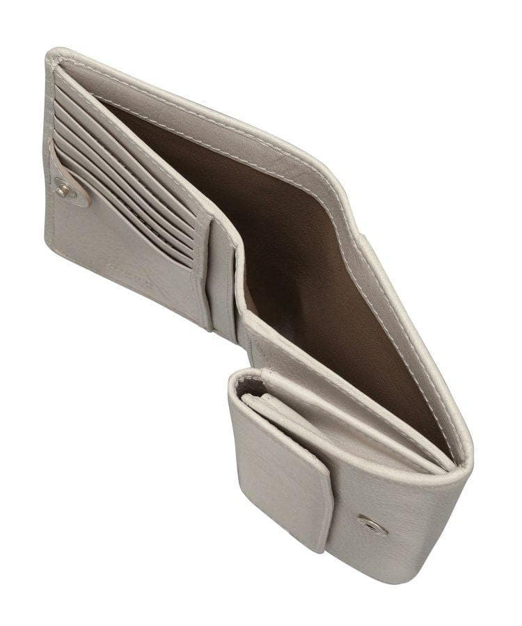 新品♥【センプレ】グリーン二つ折り財布レザーウォレット本革ヒロフHIROFU