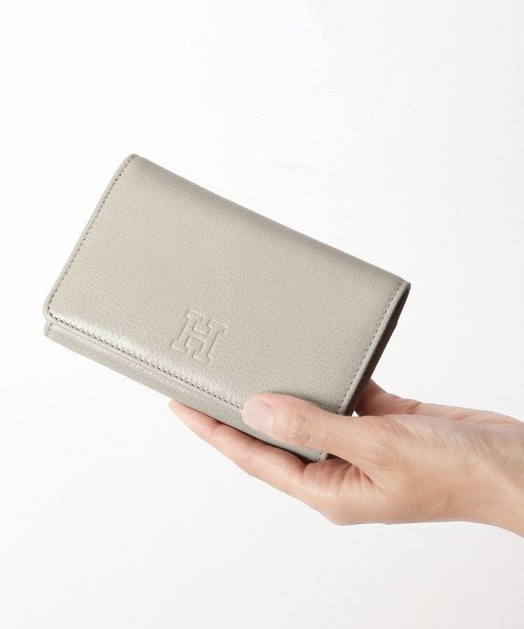 新品♥【センプレ】グリーン二つ折り財布レザーウォレット本革ヒロフHIROFU