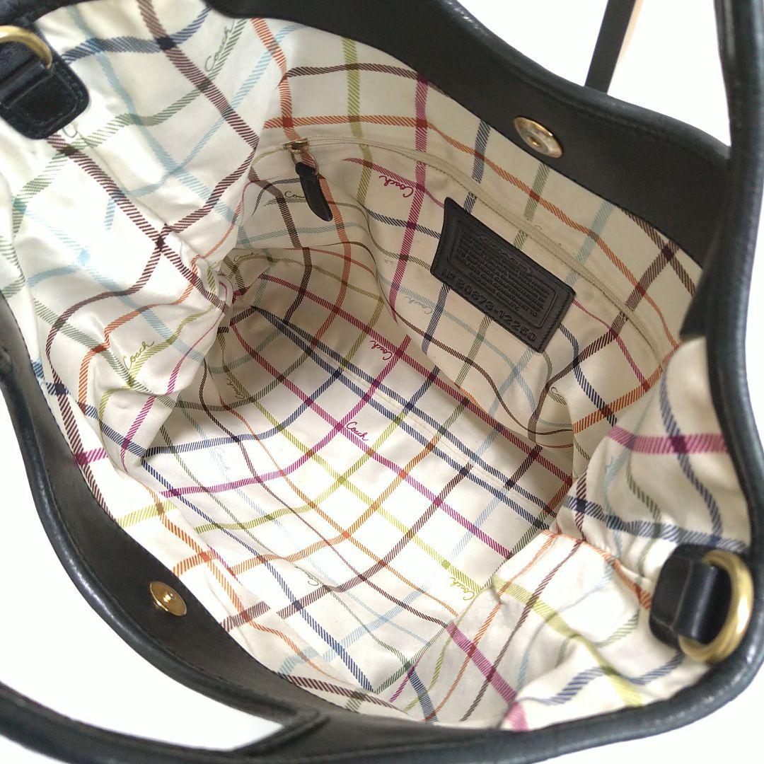 COACH ショルダーバッグ トートバッグ 2WAY がま口 レザー ブラック