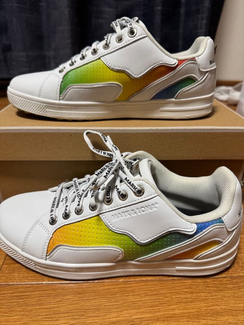 MARK & LONA スニーカー ホワイト/グラデーション
