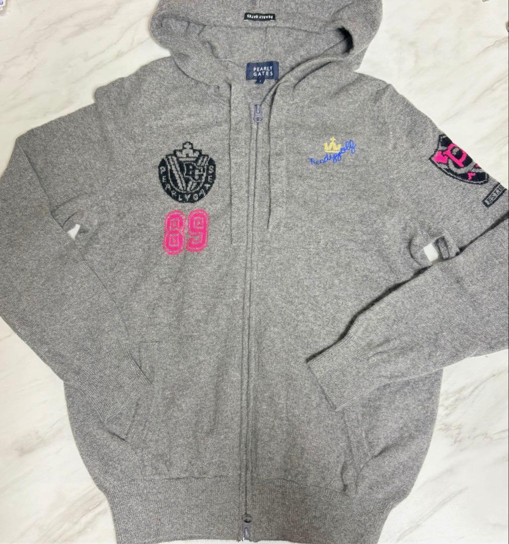 パーリーゲイツ　カシミア　ジップパーカー　 サイズ1