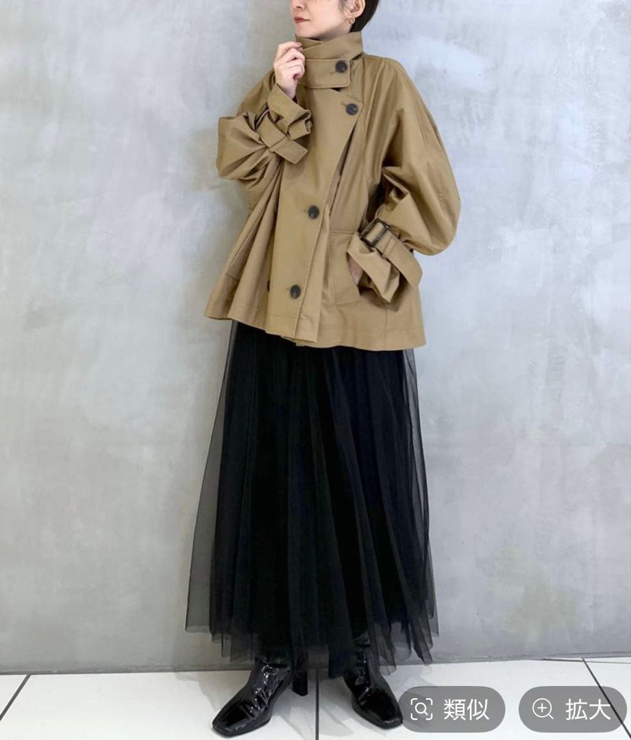 キャンディースリーブショートトレンチコート　アパートバイローリーズ