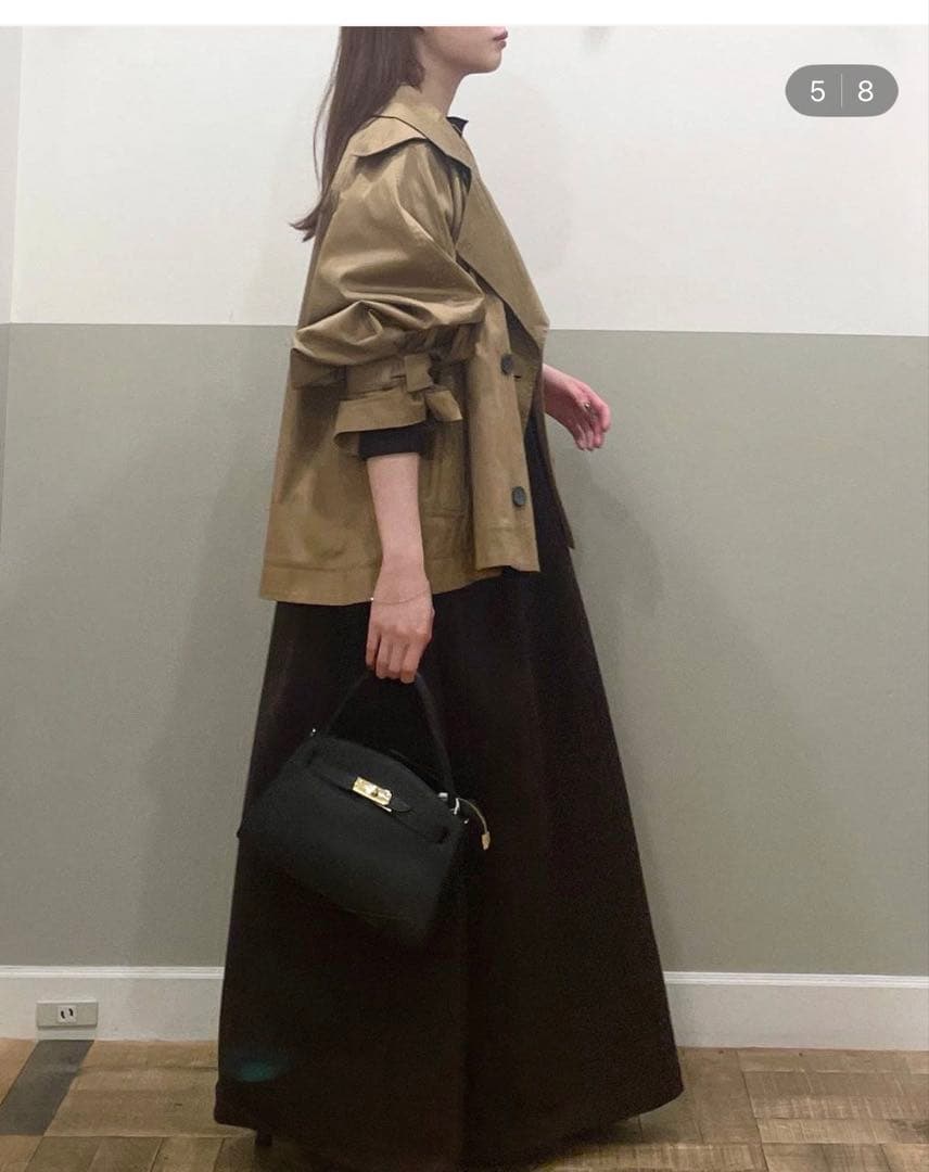 キャンディースリーブショートトレンチコート　アパートバイローリーズ