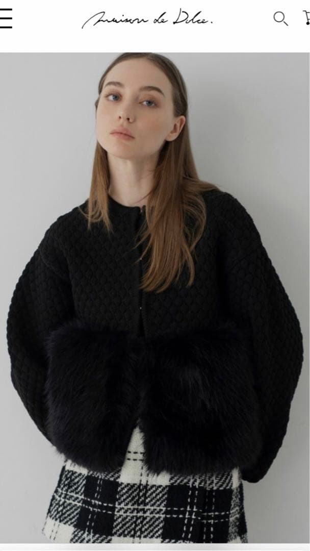 【美品】maison de Dolce ファーリーNT black