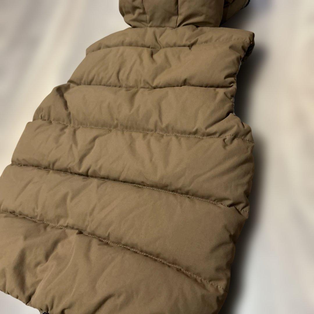 【とん】肉厚 UGG アグ（M）茶色 ダウンベスト フルジップ フード