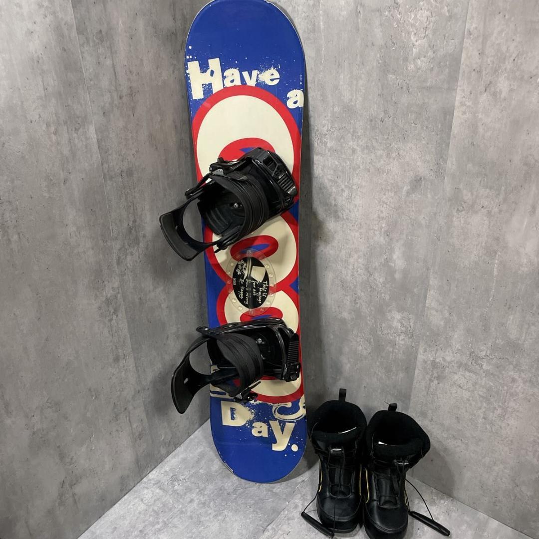 キッズ ジュニア SLQ 110cm スノーボード ブーツ付き 即乗り3点セット