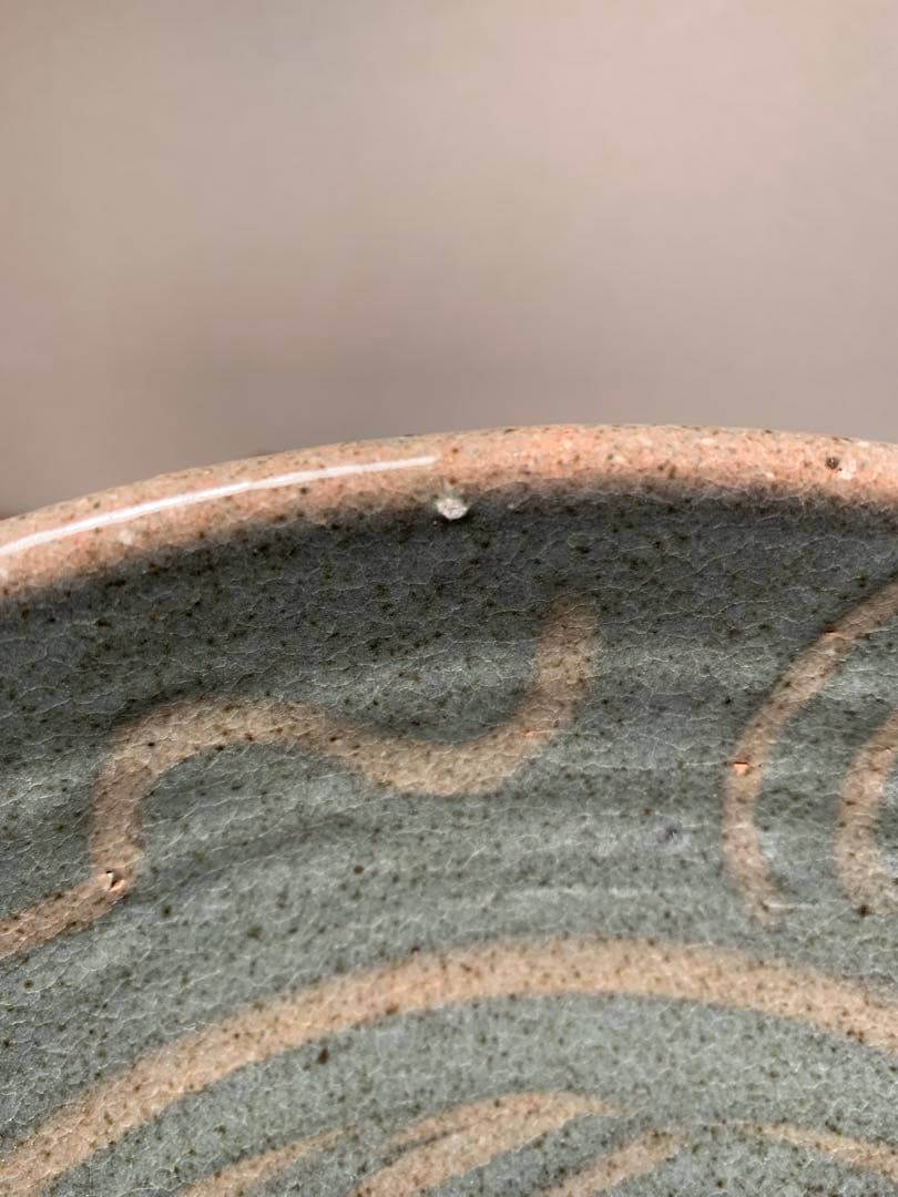 エドワードヒューズ 26cm 指描ボウル 中鉢 民藝 バーナードリーチ 濱田庄司