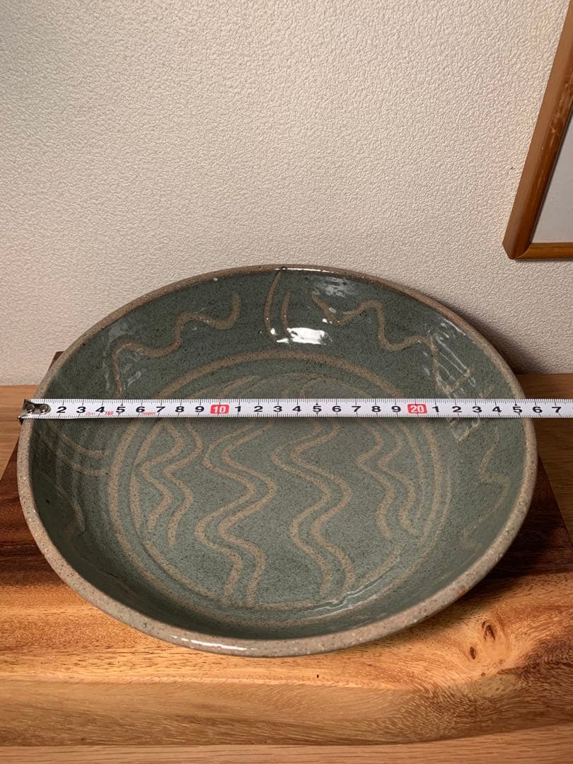 エドワードヒューズ 26cm 指描ボウル 中鉢 民藝 バーナードリーチ 濱田庄司