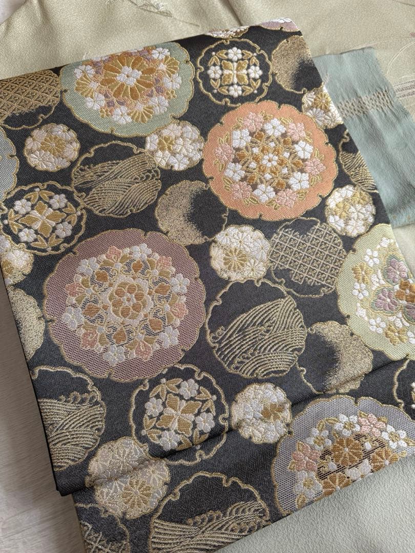 西陣まいづる　フォーマル袋帯　端華雪輪重文　帯揚げセット