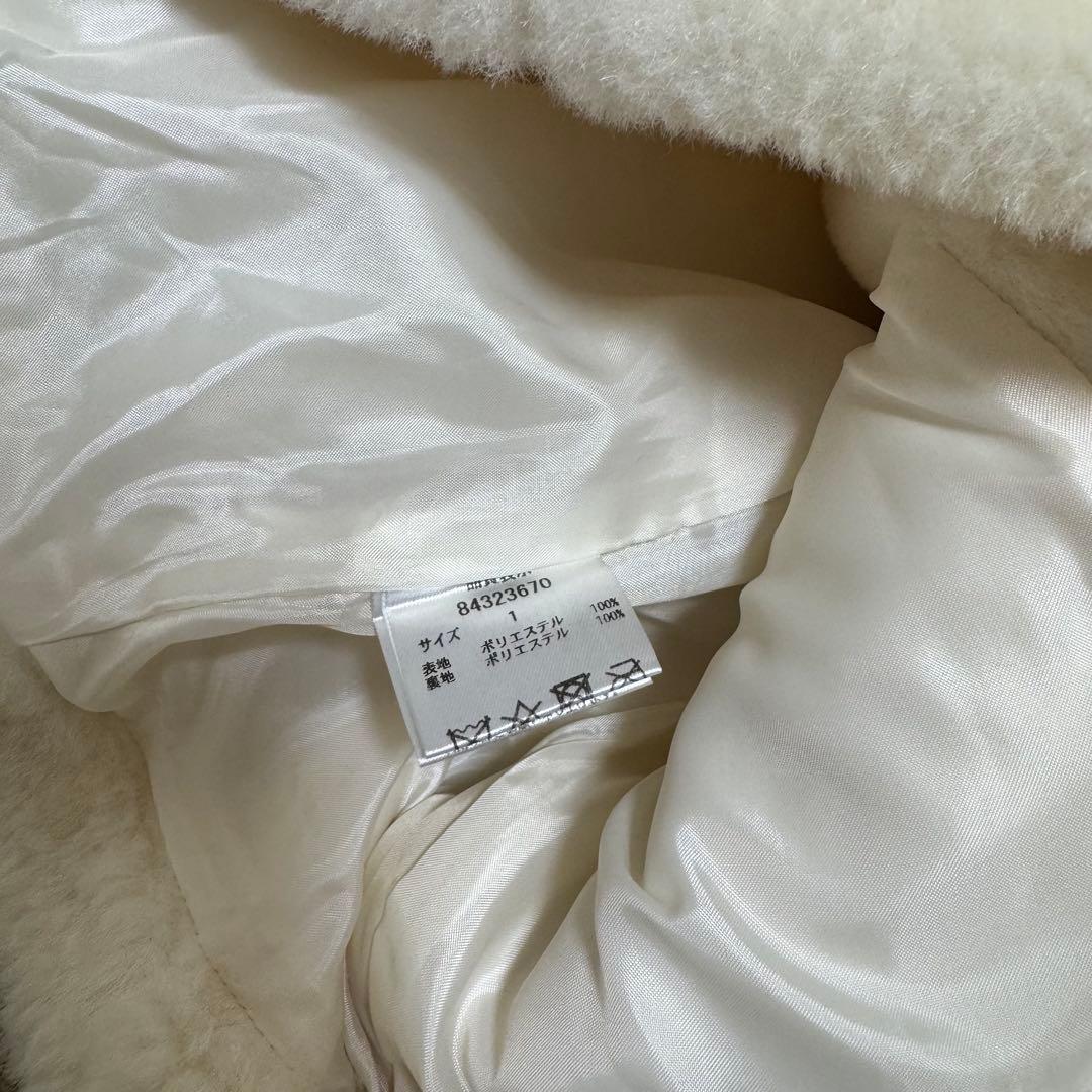 Rirandture ノーカラーファージャケットコート