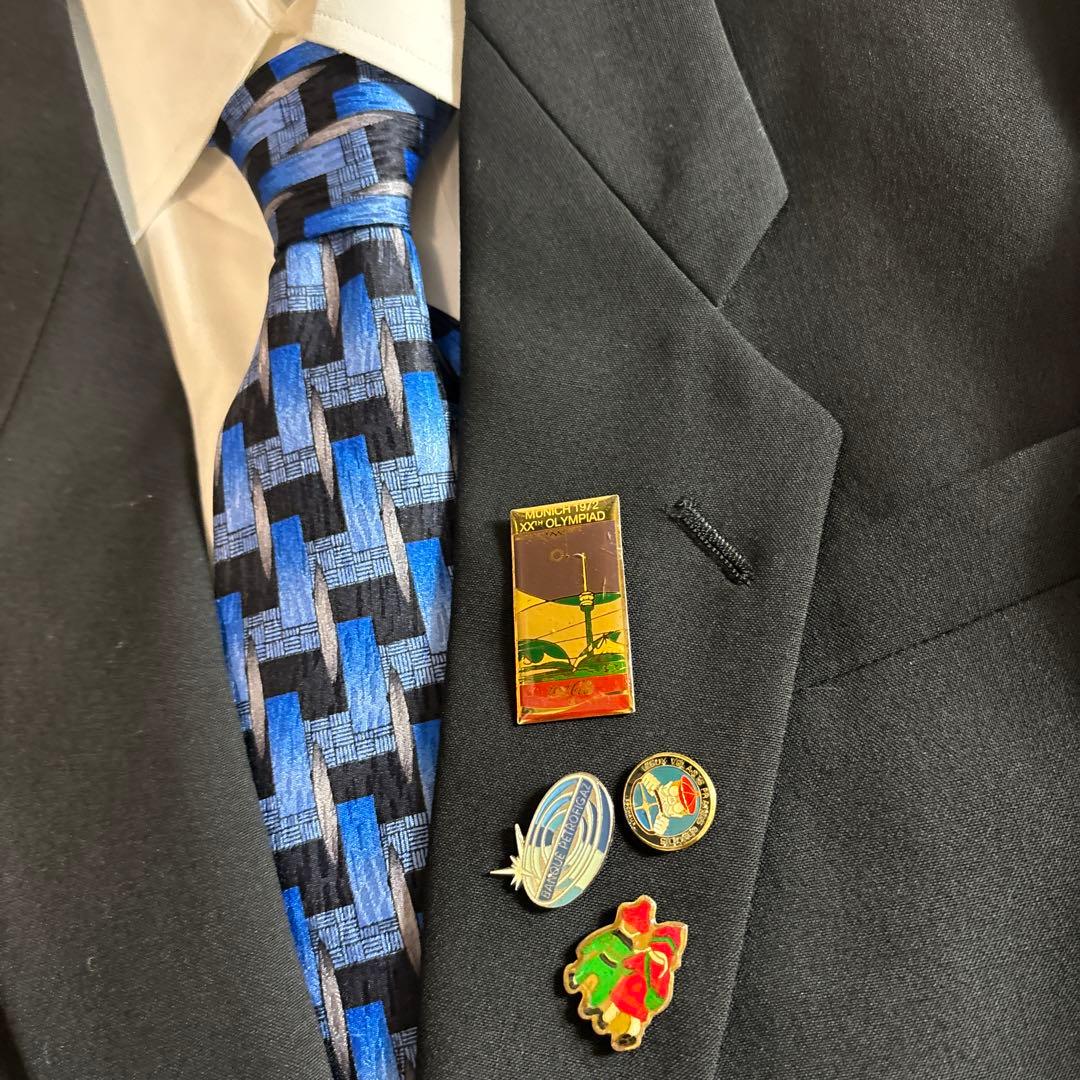 セットアップ ダブルスーツ 成人式 入学式 ピンズ vintage no.145