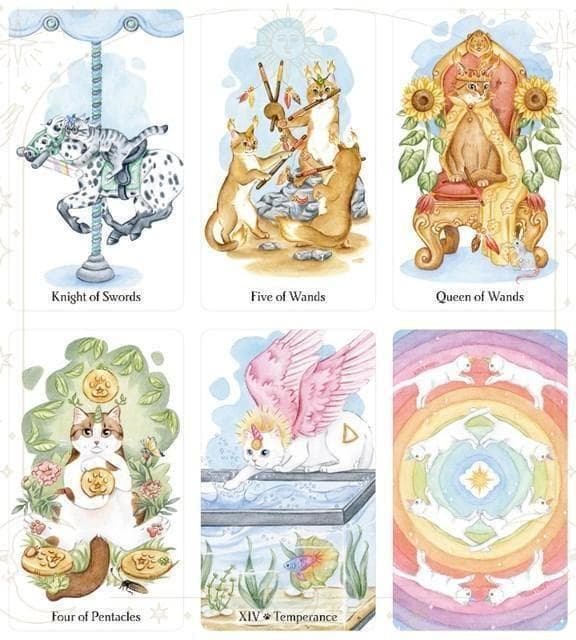 ★正規品タロットカード★超キュート✨猫×ユニコーン✨神話的な生物を描いたデッキ