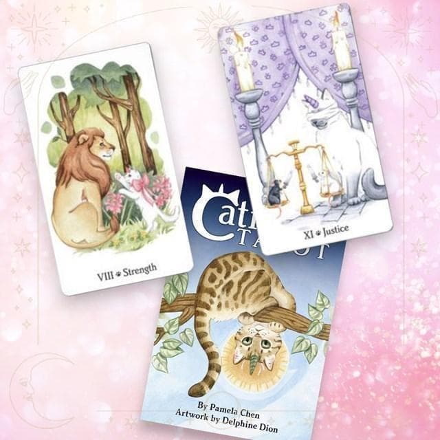★正規品タロットカード★超キュート✨猫×ユニコーン✨神話的な生物を描いたデッキ