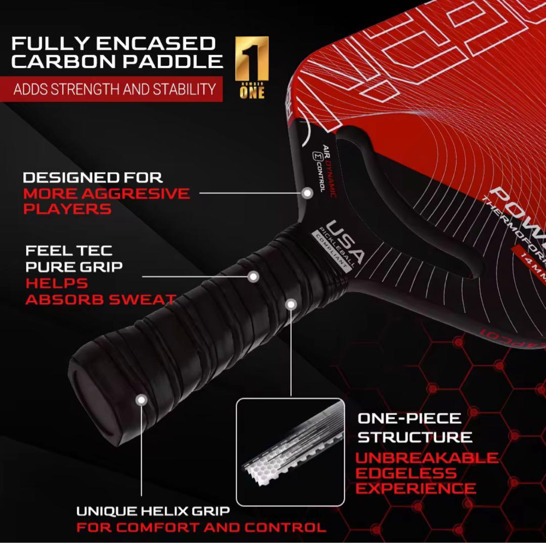 【SALL】ピックルボール パドル　REANOX 14㎜　エッジレス