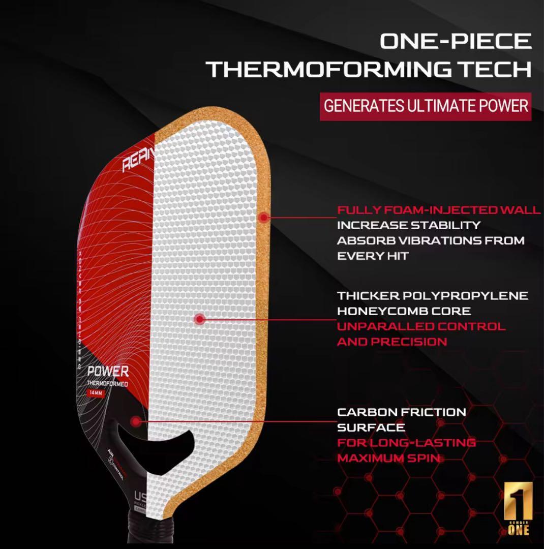 【SALL】ピックルボール パドル　REANOX 14㎜　エッジレス