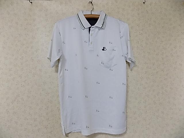 47570 Black&White ポロシャツ　白　Ｌ