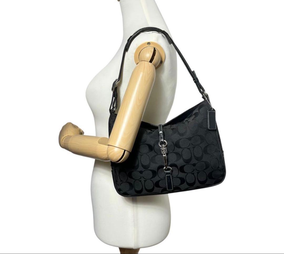 希少✨COACH ワンショルダーバッグ アクセサリーポーチ シグネチャー　肩掛け