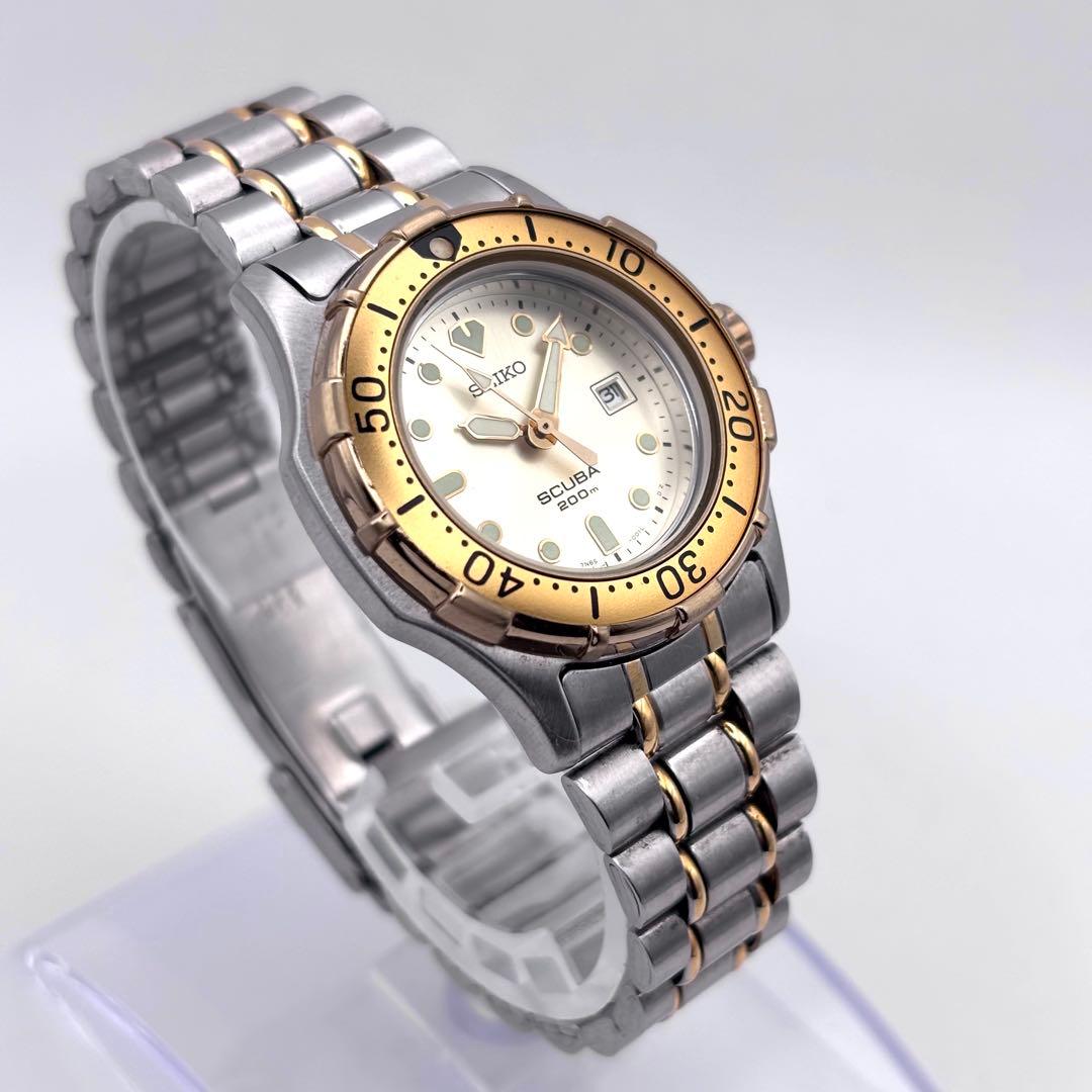 SEIKO SCUBA ダイバーズウォッチ レディース 腕時計 稼働品 新品電池