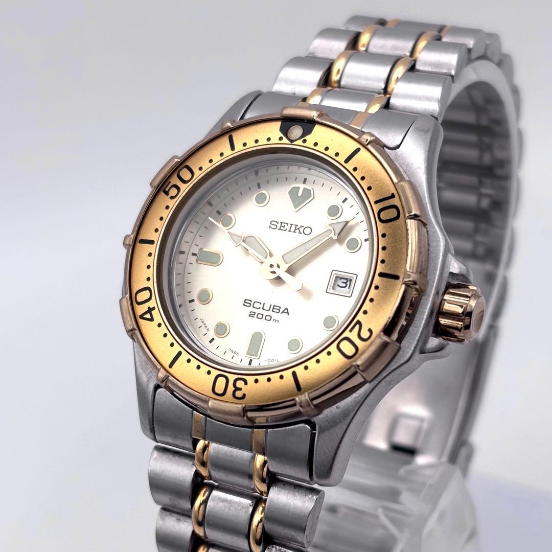 SEIKO SCUBA ダイバーズウォッチ レディース 腕時計 稼働品 新品電池