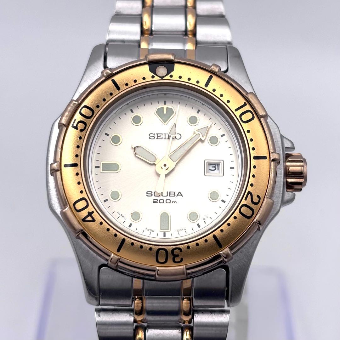 SEIKO SCUBA ダイバーズウォッチ レディース 腕時計 稼働品 新品電池