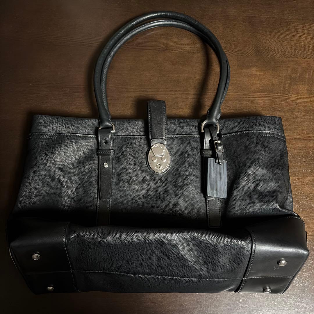 TUMI 黒 レザー ビジネスバッグ