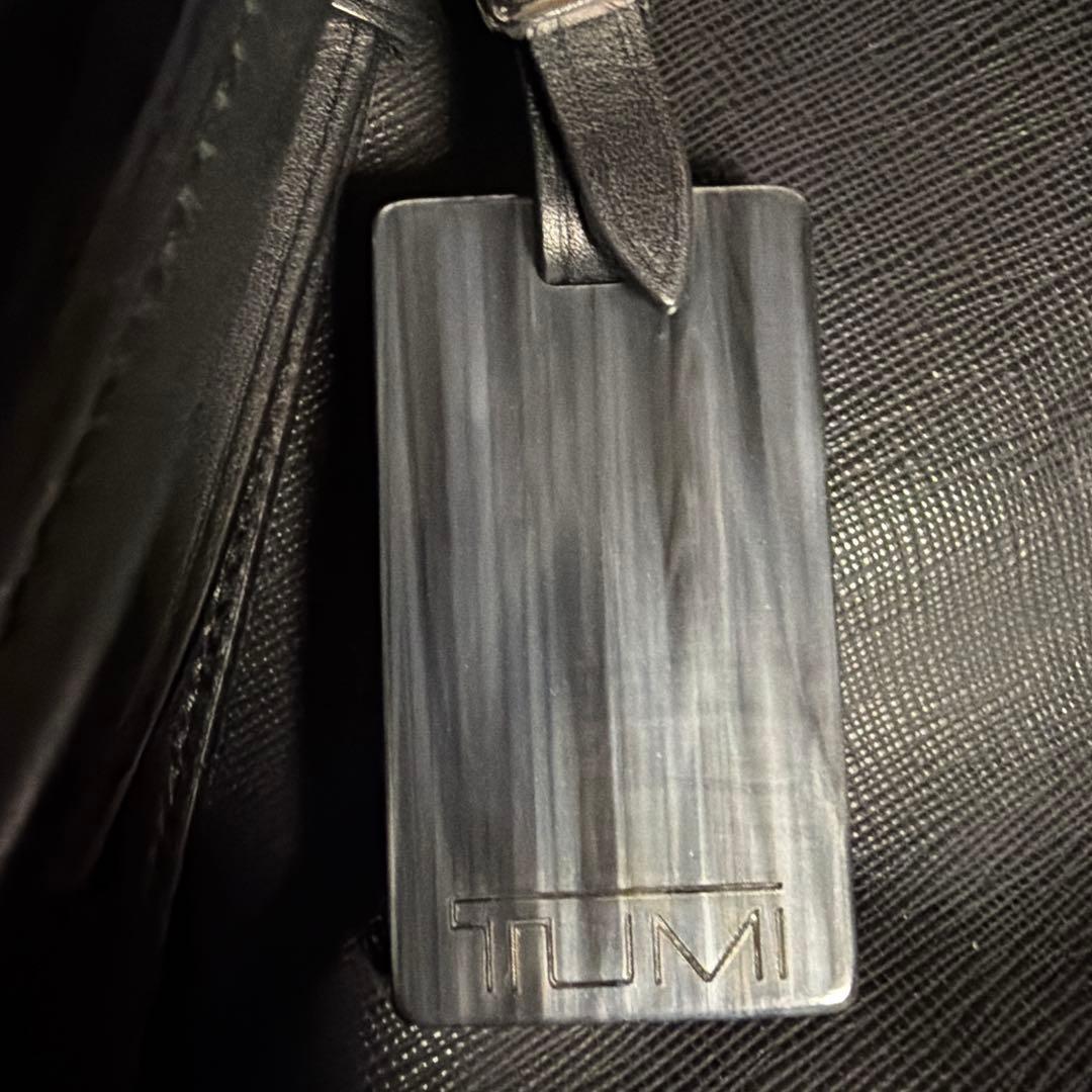 TUMI 黒 レザー ビジネスバッグ