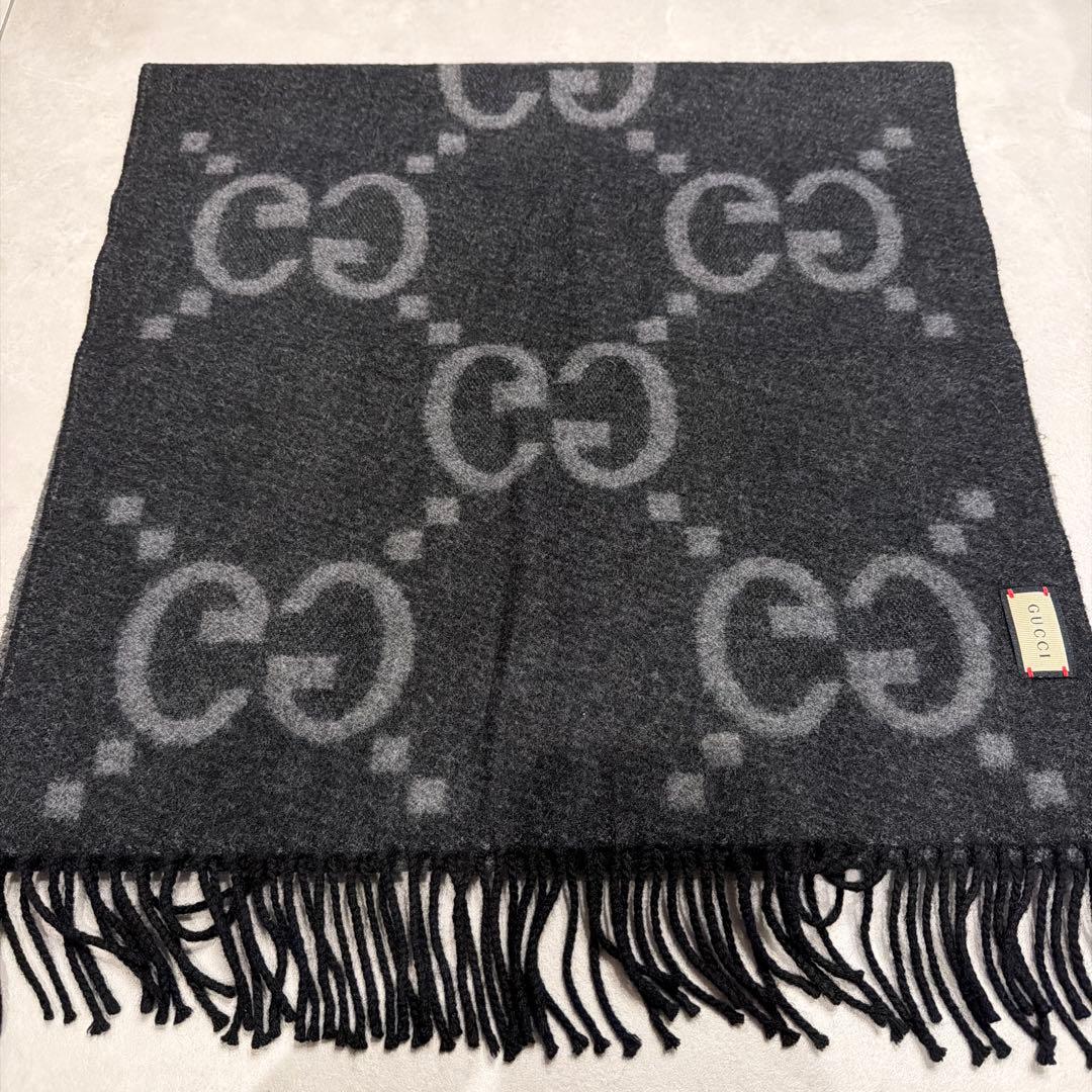 グッチ GGカシミア ジャカード スカーフ マフラー 衣料品 メンズ