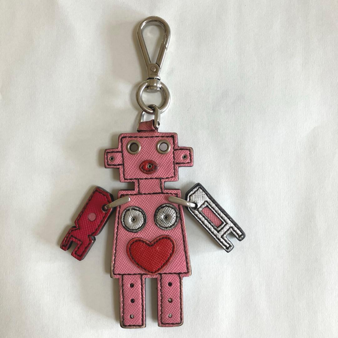 PRADA プラダ ロボット ロゴキーホルダー チャーム キーリング