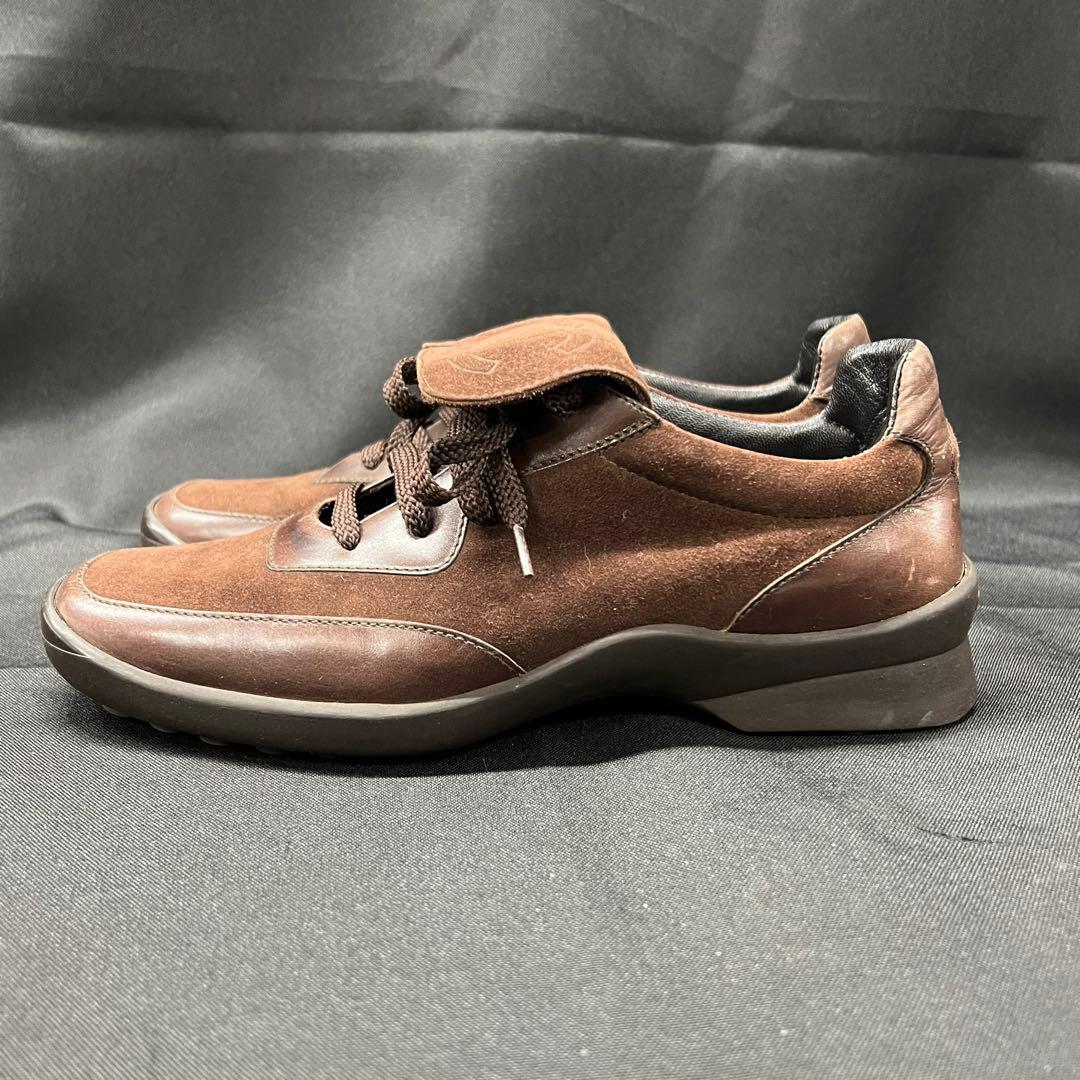 J3【used】CHANEL スニーカー　スエード　ココマーク　ブラウン 23