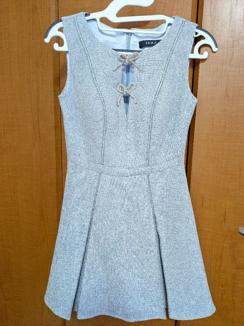 【IRMA/イルマ】ビジューリボン ノースリーブ サマーツイード