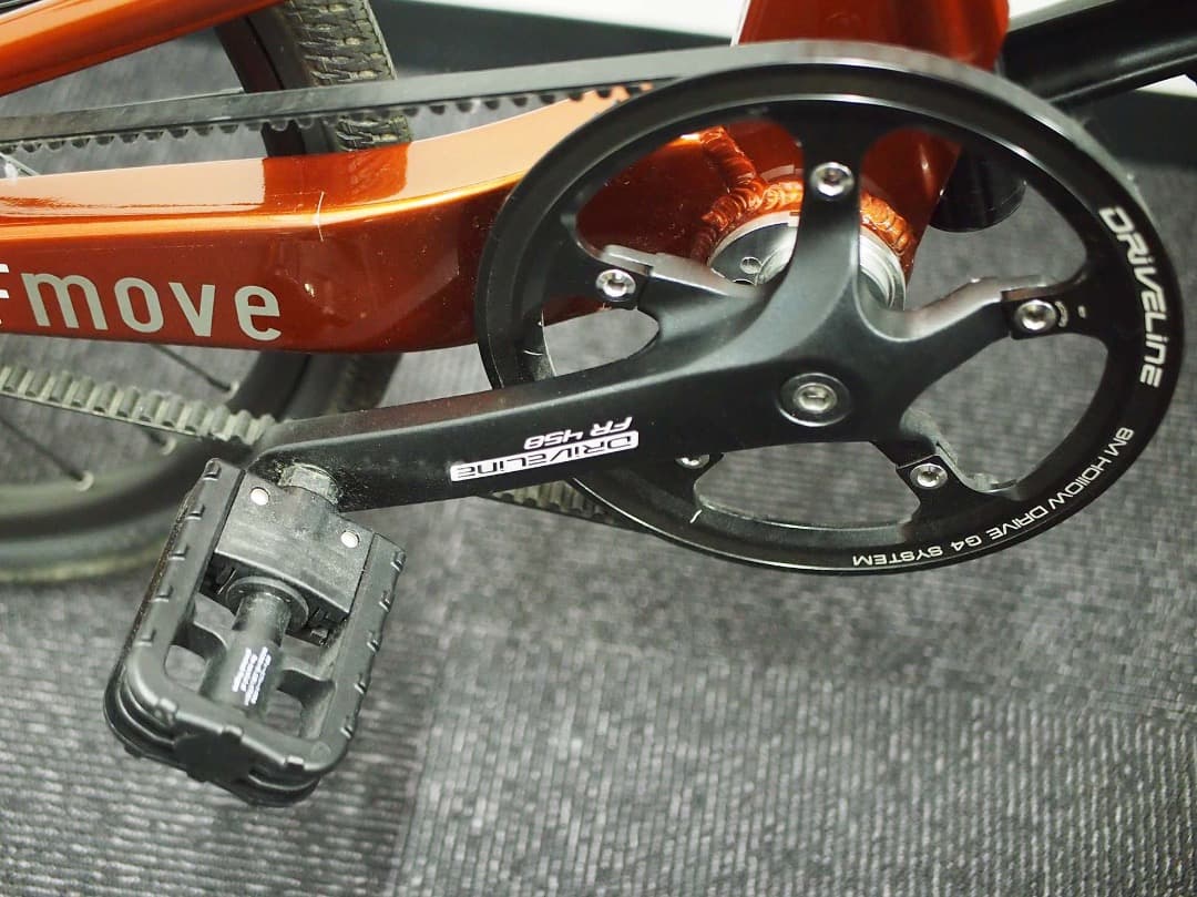 美品　デザイナー折りたたみ自転車 ブリックレッド3