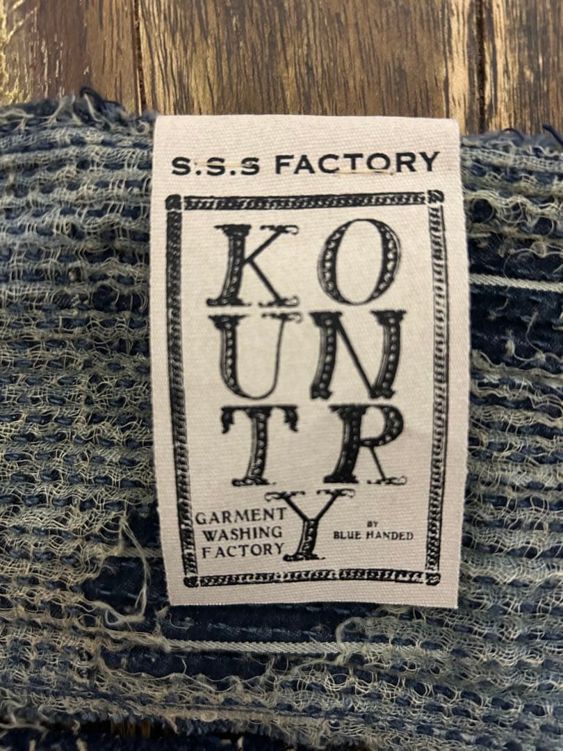 kapital キャピタル スヌード　デニム地 BORO 刺し子