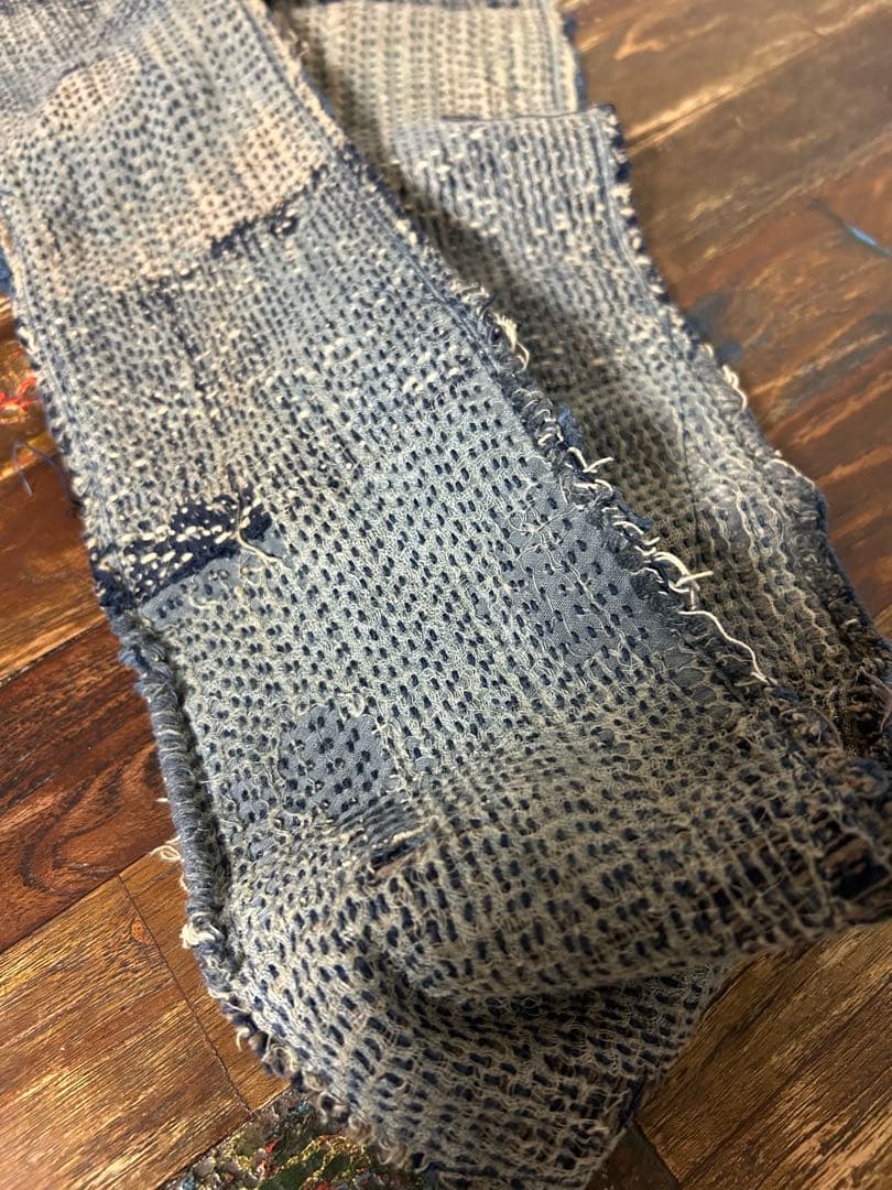 kapital キャピタル スヌード　デニム地 BORO 刺し子