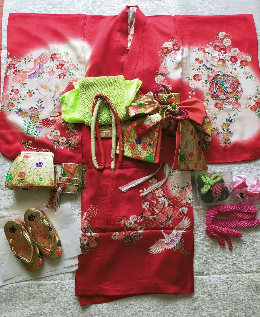 女の子　七五三　着物　帯　小物　セット