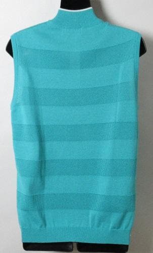 新品 ダックス/DAKS GOLF　フルジッップニットベスト/M/ミントグリーン