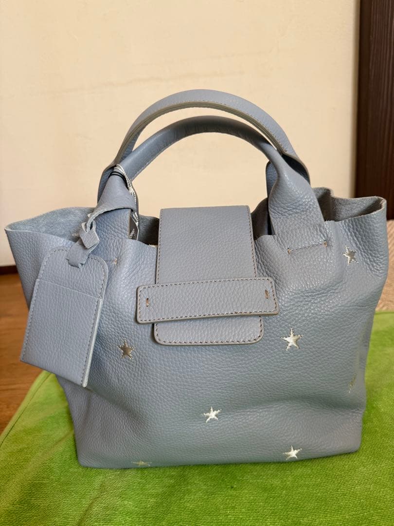 未使用NUR DONATELLA LUCCHI星刺繍 牛革トート　ビアズリー
