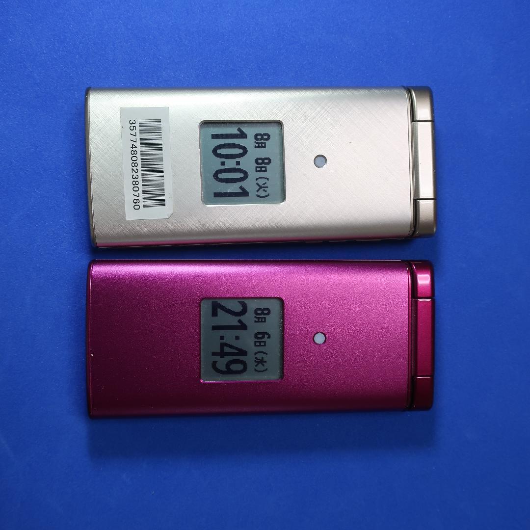 かんたんケータイ au KYF38ピンク ＆ KYF36シルバー 2台セット