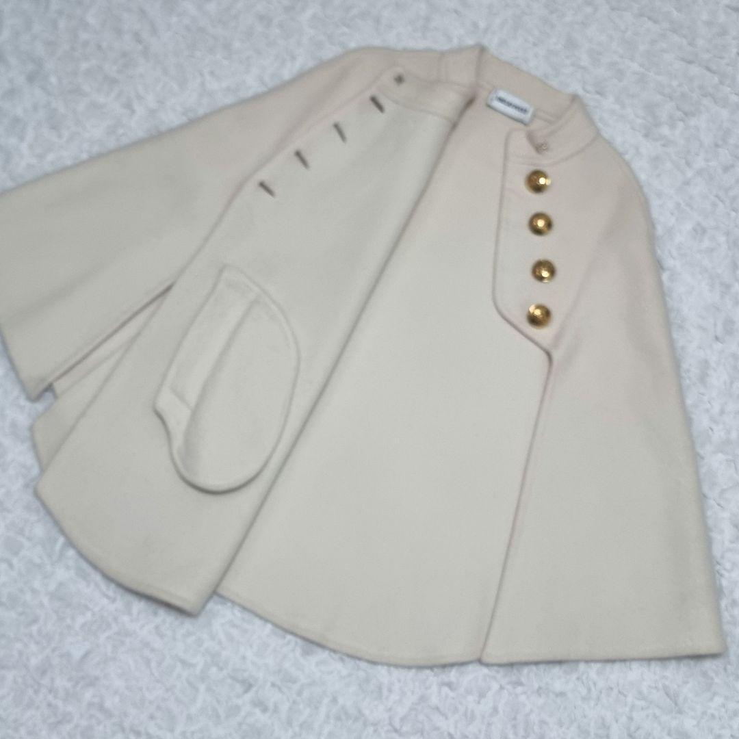 エミリオプッチ　カシミヤ　ダブルフェイス　ケープ　ポンチョ　金ボタン