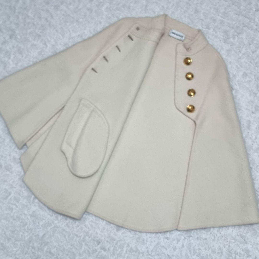 エミリオプッチ　カシミヤ　ダブルフェイス　ケープ　ポンチョ　金ボタン