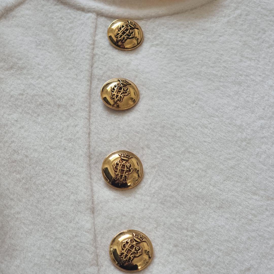 エミリオプッチ　カシミヤ　ダブルフェイス　ケープ　ポンチョ　金ボタン