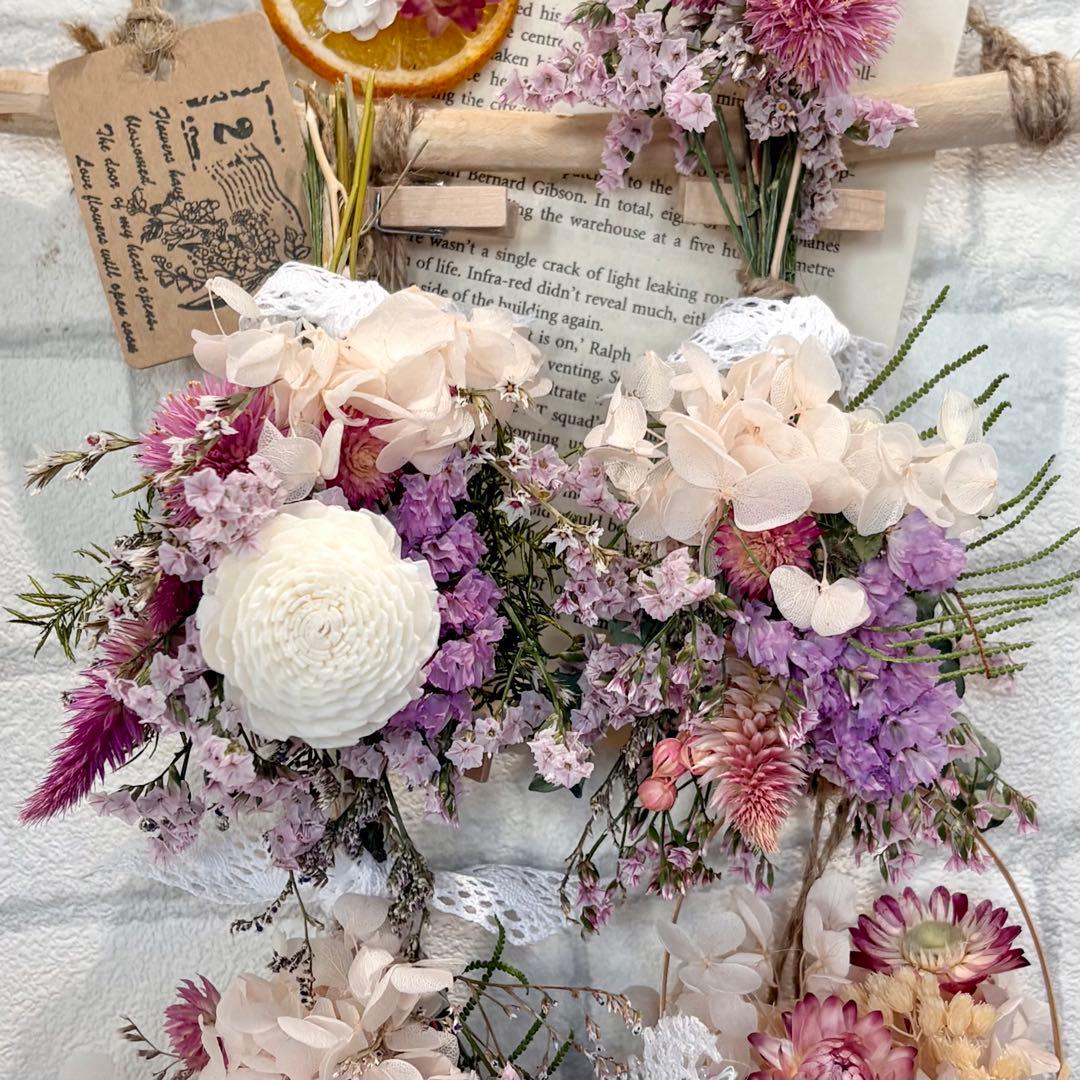 【ちぃ☆❁¨̮】ドライフラワーガーランド❁6点おまとめ❁⃘*.゜